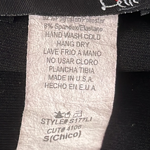 ⭐️ Lette black ruffled mini skirt great exercise skirt Made in USA women S - Picture 4 of 7